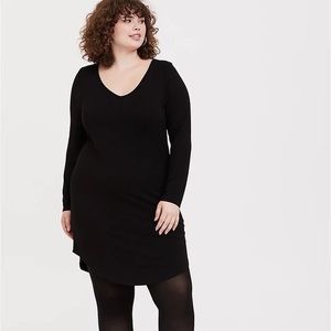Torrid Black Long Sleeve Jersey Dress